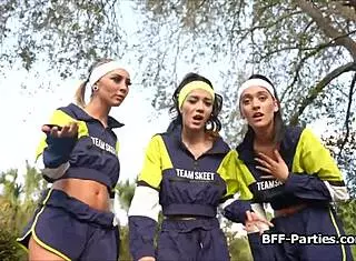 Jogger Besties Sharing A Stranger's Big Dick