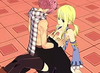 Lucy and Natsu Fairy Tail Hentai Blowjob Scenes
