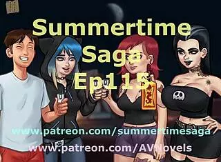 Playing summertime saga with small tits character.