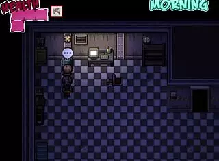 watching a hentai game with a busty character in zombies retreat part five