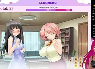 Vtuber Lewdneko Plays Love Cubed Part 1 With Moaning And Big Tits Teasing!