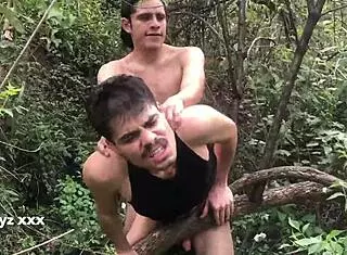 wild gay banging in the woods part 3 continues