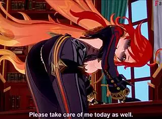 In Jean's office, Mavuika engages in sucking and fucking from a POV perspective in this Genshin Impact hentai fantasy.