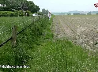 public latex fan gets dirty with german amateur in outdoor bang.