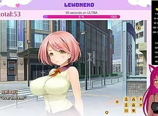Vtuber Lewdneko Plays Love Cubed Part 1 With Moaning And Big Tits Teasing!