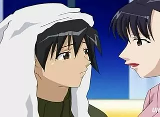 My step mom joins me in the shower for uncensored hentai action