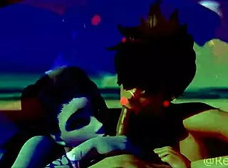 Intriguing hentai scene with tifa bent over and friends in lesbian action