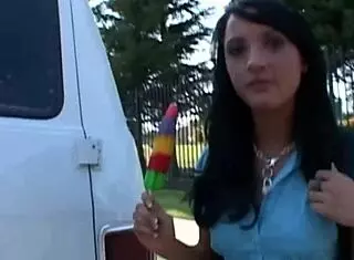 Dark Haired Girl Fucked In Van!