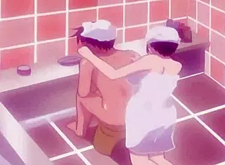 My step mom joins me in the shower for uncensored hentai action