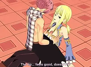 Lucy and Natsu Fairy Tail Hentai Blowjob Scenes
