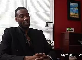 Curvy Blonde Secretary Gives Sloppy BJ And Rides Big Black Cock Hard In Interracial Fuck.