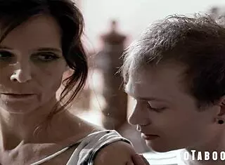 Heartless stepbrothers double penetrate helpless sick stepmom