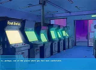 night lessons part 1 with redhead anime girl in arcade nudity