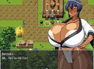 Tanned girl natsuki in festival blowbang with monster cocks and squirting 😏