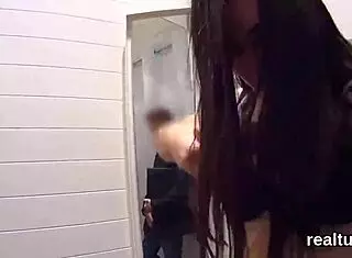 that czech teen got seduced in the mall and got her asshole plowed in pov