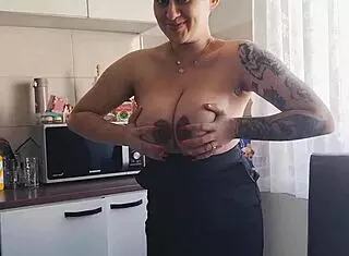 The hot pantyhose teen strips at the window, teasing her big ass.