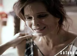 Heartless stepbrothers double penetrate helpless sick stepmom