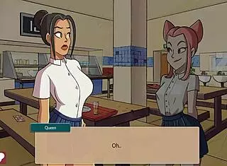 hg queens brothel: girl creates fantasy brothel with group blowjobs and sluts.