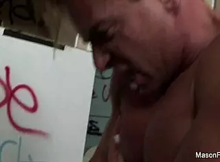 mason moore gets dirty bathroom fuck with blowjob and hardcore sex