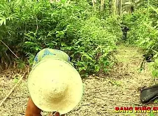 My BBW Wife Went To The Forest On A Forbidden Day To Fetched Firewood Something Happened And She Used Her Wet Pussy To Safe Her Life From African Forest Ghost