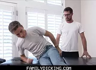 Did the athletic twink get fucked during his massage?