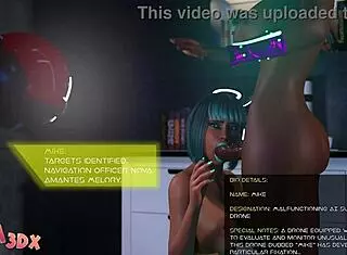 Futa3DX - Blue-haired vixen craves sucking on futa cock in steamy scene