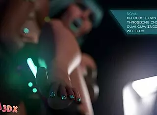 Futa3DX - Blue-haired vixen craves sucking on futa cock in steamy scene