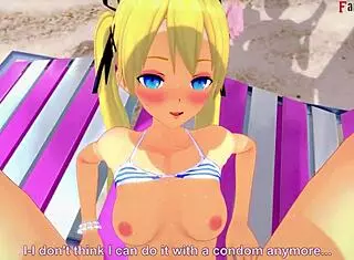 Marie Rose fucks in bikini on the beach.