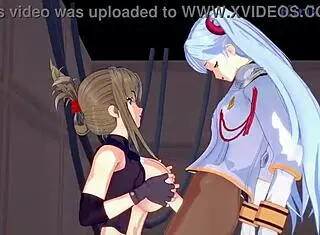 Intense Lesbian Play vs Futanari Sex in Hentai.