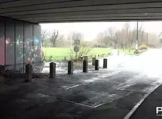 check out british petite blonde pissing in public with shaved pussy