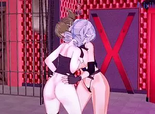 Intense Lesbian Play vs Futanari Sex in Hentai.