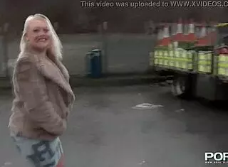 check out british petite blonde pissing in public with shaved pussy