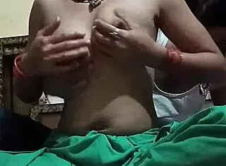 Indian Bhabhi's Big Boobs Pressed and Sucked by Devar 😍
