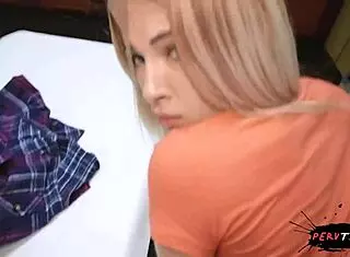 Sneaky sex during class! Hot blondie!