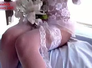 Stunning Asian Bride in Wedding Dress Masturbates with Dildo in Homemade 4K