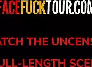 i dominate 18yo latina sluts throat in threesome face fuck tour