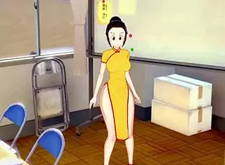 Chi-Chi rewards good student with milk.