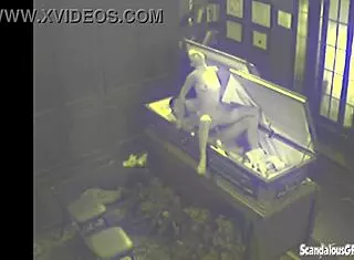i spied on this couple fucking hardcore in the coffin