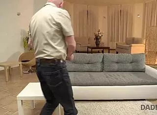 daddy4k old man scores blowjob and tight shaved pussy