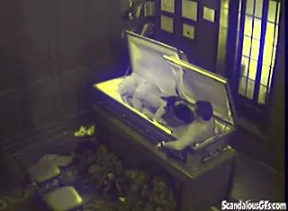 i spied on this couple fucking hardcore in the coffin