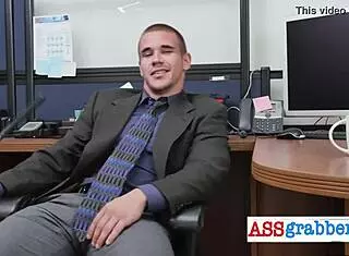 Queer Hunks Fuck Hard In Office!