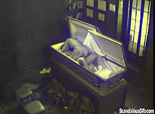 i spied on this couple fucking hardcore in the coffin