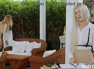 Vixenplus Brunette Licks Pussy In Lingerie Outdoors!