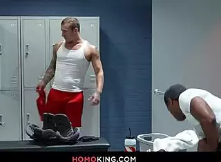 Isaac X says, 'Fuck me bareback in the locker room'