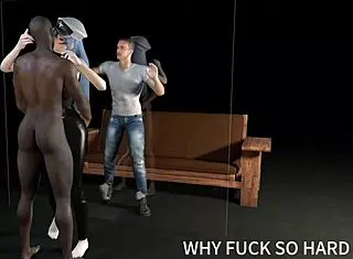 3D Asian Wife's Cuckold Anal