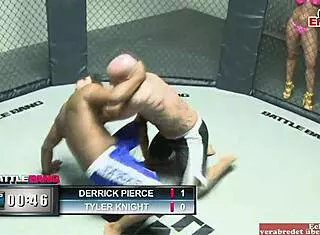 Blonde babe fucks in boxing ring
