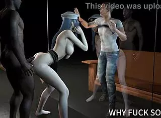 3D Asian Wife's Cuckold Anal