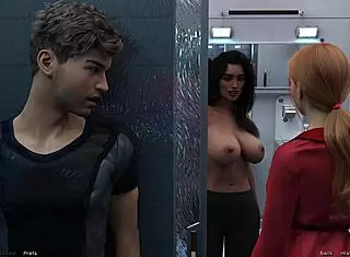 stranded in space, nearly caught by big tits indian milf, so thrilling
