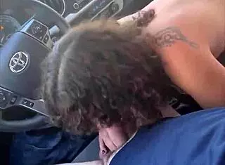 Streetwalker didn't notice I finished inside her during public car action