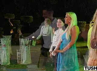 tushy bride eve explores first anal at vixen hotel